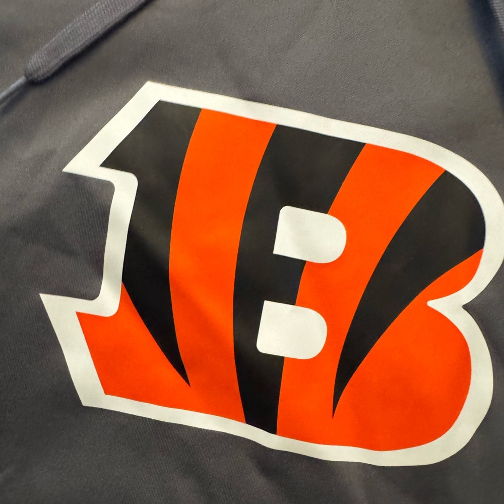 #529 CINCINNATI BENGALS NFL (TX-3 WARM) Gray  Hoodie with BENGALS LOGO on front - Picture 6 of 12